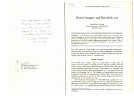 Eidetic Imagery And Paleolithic Art 1986