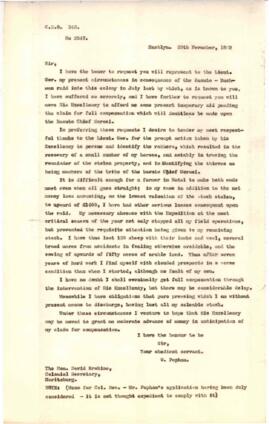 To The Colonial Secretary